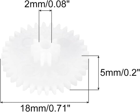 10 34 34102B 0.5) MECCANIXITY Pcs Plastic Gears Teeth Plastic Motor Gear Model Reduction Gear for RC Car Model DIY
