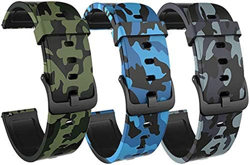 FitTurn 3-PACK Bands Compatible with Rinsmola 2021 Smart Watch Bands, Silicone Soft Quick Release Wristband Replacement