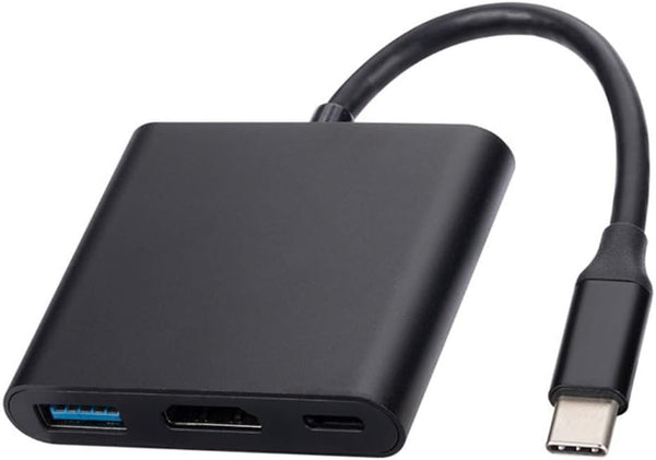 HCUSR 3 in 1 Type C to HDMI Docking Station USB Hub Multiport