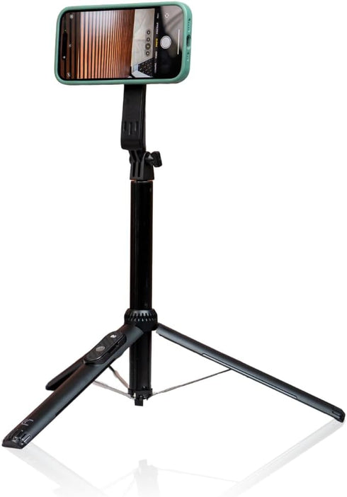 Cinder Brands Magnetic Tripod & Selfie Stick with Bluetooth Remote | Foldable Travel Stand