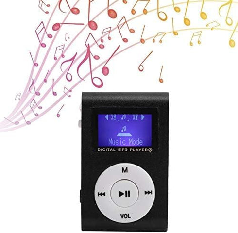 GOWENIC MP3 32GB Player, Portable Music Player with Back Clip and LCD Screen for Walking Running, Supports Memory Card