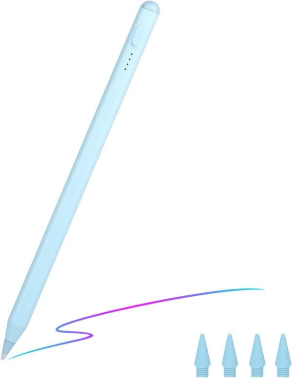 Stylus Pen for iPad with Tilt-Pressure Sensitivity, Fast Charging for 2018-2023 iPad/Mini/Pro/Air, Blue