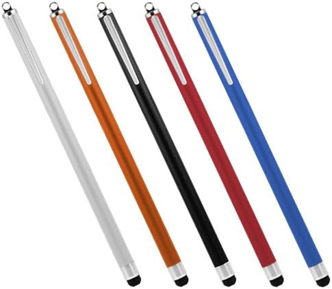 BoxWave Stylus Pen Slimline Capacitive for iPad Mini 1st Gen - Crimson Red, Slim Barrel Rubber Tip Stylus