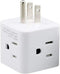 Generic Power Plug 4 Outlets Wall Strip Cube, 4 Way Side US AC Electrical Power Strip for Home Office