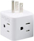 Generic Power Plug 4 Outlets Wall Strip Cube, 4 Way Side US AC Electrical Power Strip for Home Office