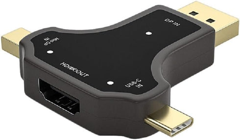 Replacement Mini DP TYPEC to HDMI Converter 3 in 1 4K30HZ Compatible with Mac Laptop, USBC DP External HDMI Adapter