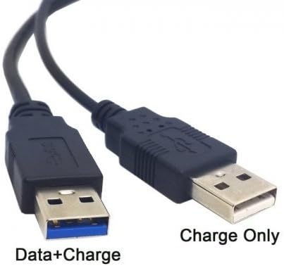 chenyang USB 3.0 Female to Dual USB Male Extra Power Data Y Extension Cable for 2.5" Mobile Hard Disk.
