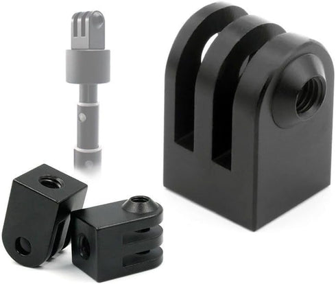 ThtRht 2 Pack 1/4"-20 360 Action Camera Tripod Mount Adapter with Threaded Socket Thumb Screws Phone Tripod Aluminum