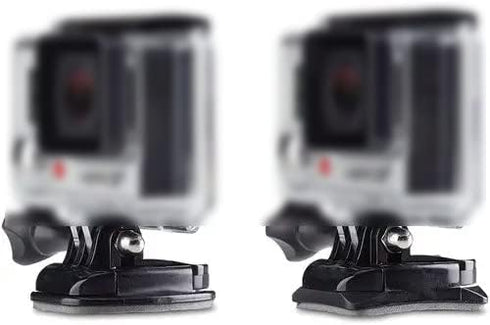 JINGXIN Helmet Mounts for GoPro - Flat Curved Adhesive Sticky Mount with Buckle Attachment, Compatible with Hero 11,