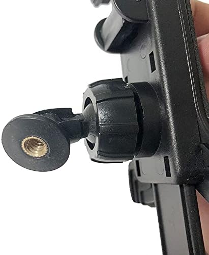 2 Pack 1/4 inch to 17mm Ball Mount Adapter, Swivel Bolt for Tripod Selfie Grip Stand, Tablet Clip Cradles (Black)