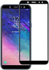2 Pack Black Front High Clear Films, Bubble Free Tempered Glass Screen Protector for Samsung Galaxy A6 2018