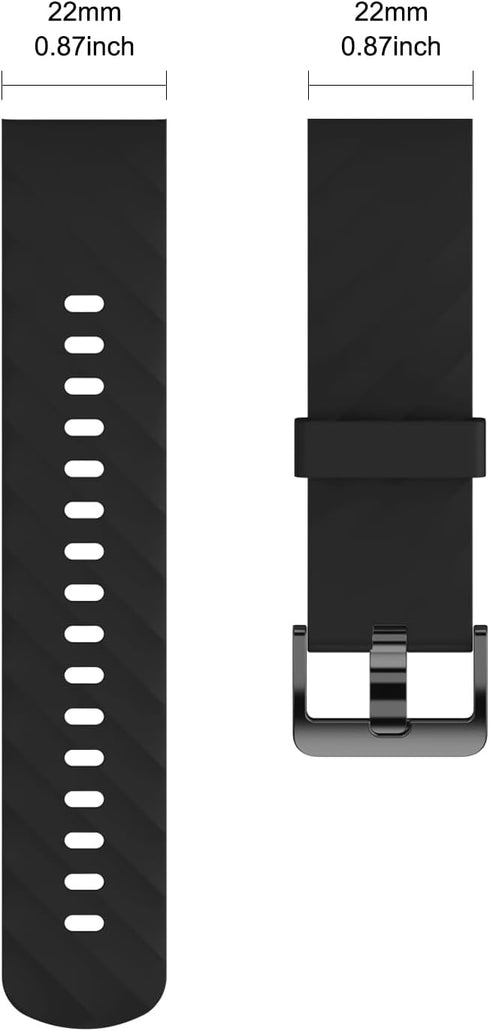 RUIMEN Smart Watch Bands, 22mm Soft Silicone Replacement Straps for D1 H1 Smart Watch