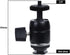 AFEFT 360 1/4" Mini Ball Head Hot Shoe Adapter, Swivel Thread Camera Mount for DSLR, Tripod, Monitor, LED Video Light
