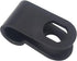 Cable Clamp R-Type Wire Clamp, 3/16" Nylon Screw Mounting Fastener Clips with Screws for Wire Management - Black - 50