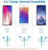 Apple MFI Certified 3-in-1 Cable (6FT) - Lightning, Type C, Micro USB for iPhone, iPad, Samsung Galaxy, Android & more.