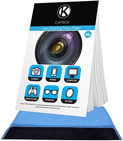 Lens Cleaning Paper Tissue - 6X Booklets/300 Sheets + Double Sided Cleaning Cloth for Camera Lenses & Electronic Screens