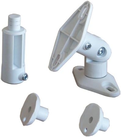 VideoSecu 2 White Universal Satellite Speaker Mounts/Brackets for Walls and Ceilings BS3 (White, 2 Pack)