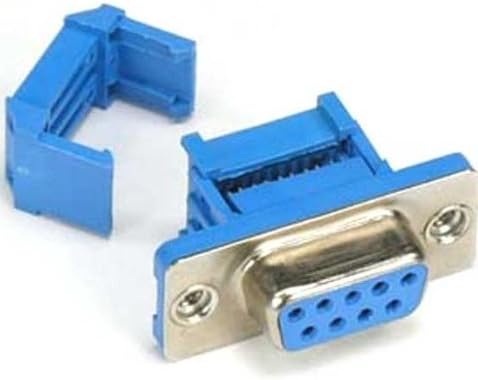 PC Accessories Connectors Pro 10-Pack - 2.54mm DB9 Female IDC Crimp Connector for 1.27mm Flat Ribbon Cable