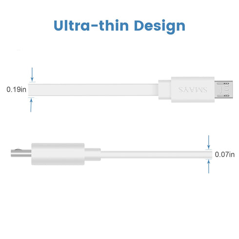 Smays 4-Pack 25 ft Extension Cable for WYZE Cam v4, v3, and v3 Pro, Long Flat Micro USB Cord