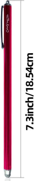 3-Pack Fine Micro-Knit Mesh Tip Capacitive Stylus Pens 7.3’’ for Touch Screens, Extra Long, Cleaning Cloth (Black,