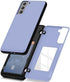 GOOSPERY Magnetic Door Bumper Case for Galaxy S21, Card Holder Wallet Case, Dual Layer Protective Cover (Lilac Purple)