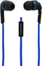 MobileSpec MBS10113 Stereo Earbuds, Flat Cord with In-Line Mic
