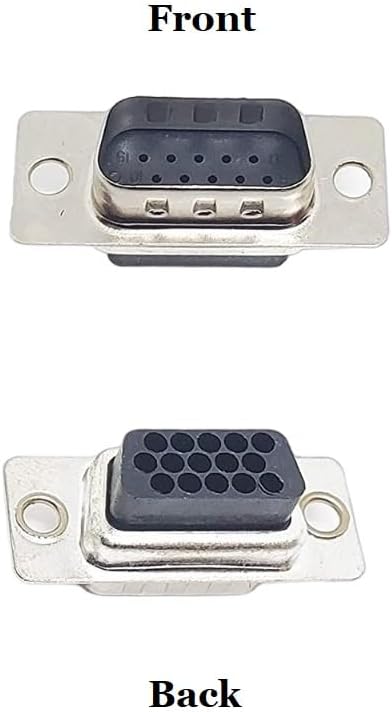 D-Sub Connector Crimp Unshielded Plastic Hood DIY Kit, High Density DB15, Male