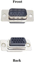 D-Sub Connector Crimp Unshielded Plastic Hood DIY Kit, High Density DB15, Male