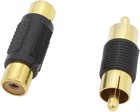 RCA Adapter, 6pcs RCA Female to Female Couplers and 6pcs RCA Male to Male Couplers, Gold Plated for Speaker and