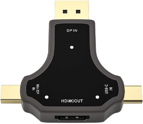 Replacement Mini DP TYPEC to HDMI Converter 3 in 1 4K30HZ Compatible with Mac Laptop, USBC DP External HDMI Adapter