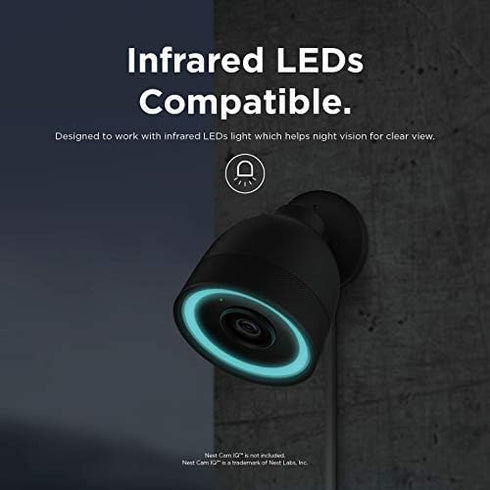 elago Outdoor Security Camera Cover for Google Nest Cam IQ (Black) - All-Weather Protective, Easy Installation,