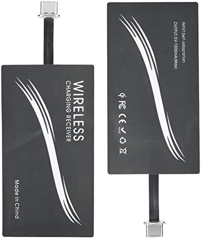 2PCS Universal Ultra Slim Type C QI Wireless Charger Receiver Module, Qi Receiver for Type C Mobile Phones