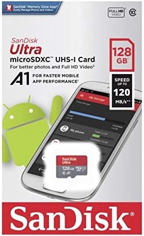 SanDisk Ultra MicroSD 128GB Card for Samsung Galaxy Tablets Works with Tab A7 Lite, Tab S7 FE, Tab S7 FE 5G (SDSQUA4-128G-GN6MN) Bundle with (1) Everything But Stromboli SD & SDXC Memory Card Reader
