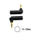 3.5mm Angle Male to Female Audio Adapter, 90 Degree Right Angle Gold-Plated TRS Stereo Jack Plug for Headset, Tablets