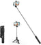 Tianle Selfie Stick, 4 in 1 Selfie Stick Tripod with Light, Extendable and