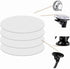 4 PCS 80mm Circular Double Side Sticker Dashboard/Windshield Pad for Suction Cup Car Phone Mount, Clear