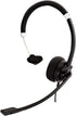 V7 Deluxe Mono Headset, USB with Boom Mic, Adjustable Headband for PC, Mac, Laptop Computer, Chromebook (Black)