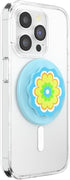 Kaleidoscope Blue PopSockets Round Phone Grip, Compatible with MagSafe, Adapter Ring Included