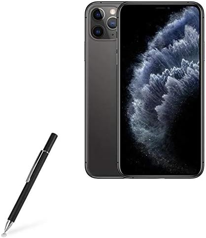BoxWave Stylus Pen for Apple iPhone 11 Pro Max, FineTouch Capacitive Stylus, Super Precise Jet Black Stylus Pen