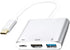 USB C to HDMI Adapter, USB-C Digital AV Multiport Adapter 4K HDMI Video Output, Compatible with iPhone 15 Pro Max