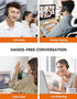 TECKNET Wireless Headset, Bluetooth Headphones with Noise Cancelling Microphone, Hands-Free for Cellphone/PC/Home