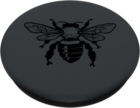 black color effect of Honeybee on a dark grey grip PopSockets Standard PopGrip