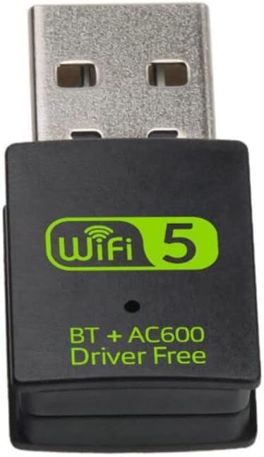 WLAN USB Stick Bluetooth Dongle, 600Mbps Dual Band 2.4GHz/5GHz Wireless Wi-Fi Network Adapter for PC