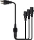 Toptekits 5-15P 3X C13 C13 3 (6ft/2m, 5-15P 3XC13) Computer Power Splitter Cord, NEMA to - Y-Cable, Power Cord Y