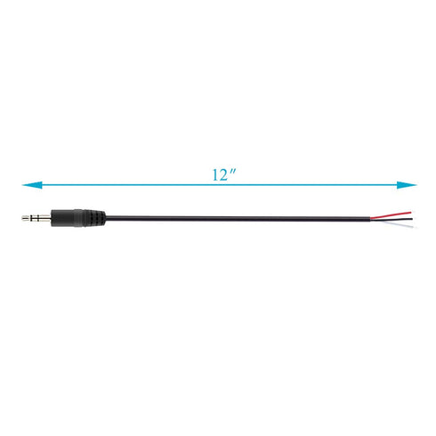 Fancasee 10 Pack 3.5mm Male Plug to Bare Wire TRS 3 Pole Stereo Audio Cable for Headphone Repair