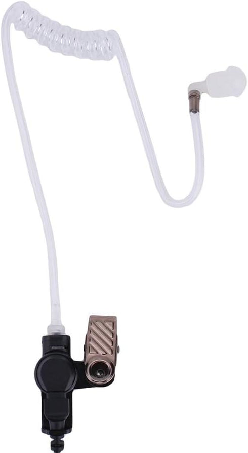PTT Mic Covert Acoustic Tube Earpiece Headset for Motorola Radio BPR40, CP200, CLS1100, CLS1410, and More