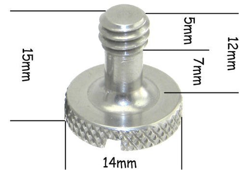 Steel Screws 1/4" Tripod Quick Release QR Plate Camera Flathead Slot Stainless SS for Manfrotto/Sachtler (3 Pack)
