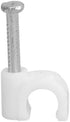 100 Pack White Ethernet / RG59 / 6mm Nail in Cable Clips