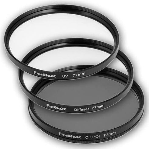 Fotodiox Filter Kit, UV, Circular Polarizer, Soft Diffuser, 77mm for Canon, Nikon, Sony, Olympus