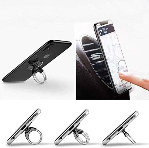 Tvoip 2Pcs 3 1 Cell Phone Ring Holder, in Universal Phone Ring Stand Car Holder, Finger Grip Phone Holder and Tablet